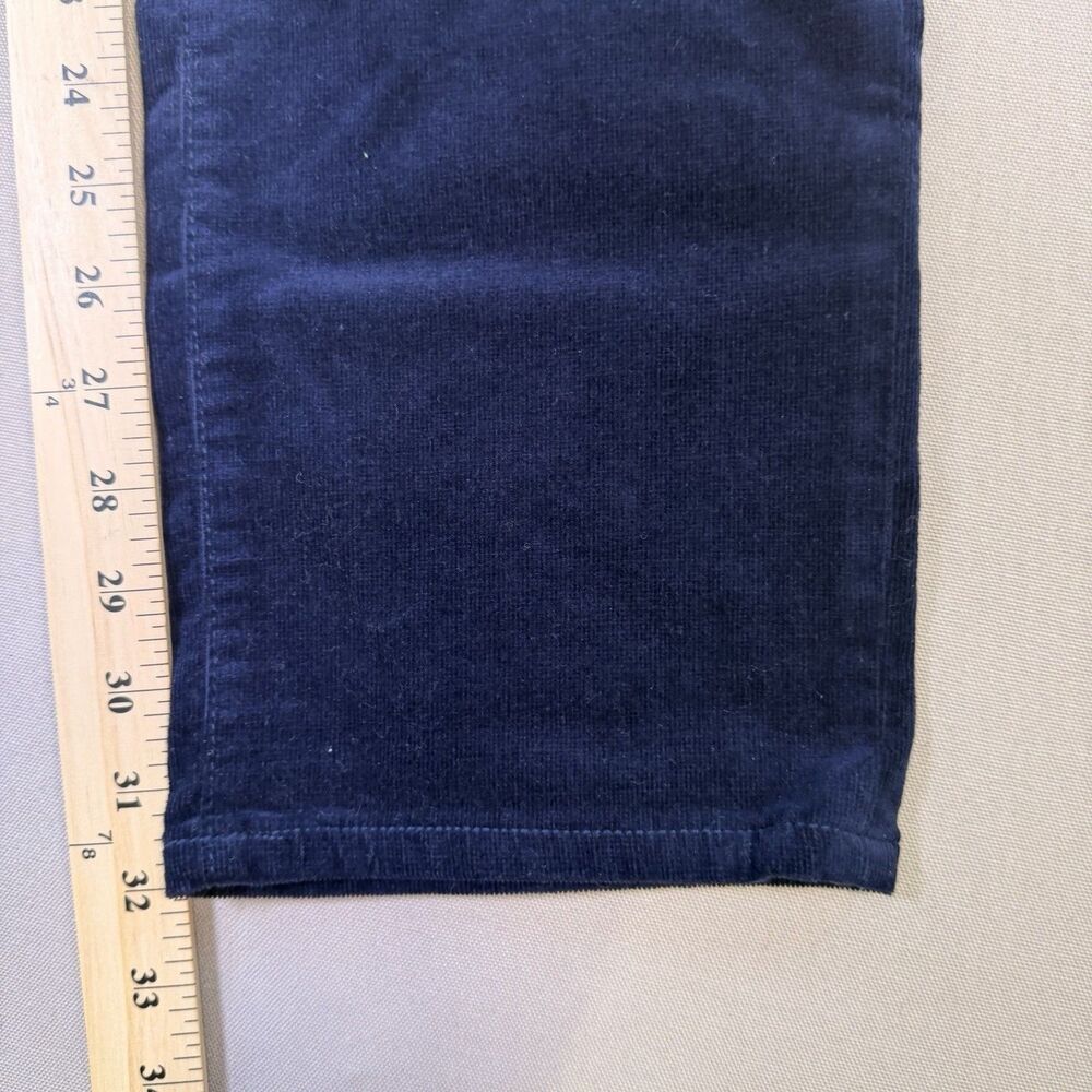 NWT CHAPS Womens Corduroy Pants Size 12 x33 Long Blue Mid Rise Straight Slimming - Picture 6 of 16